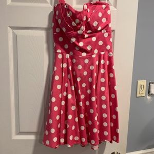 Polka dot sun dress, size large